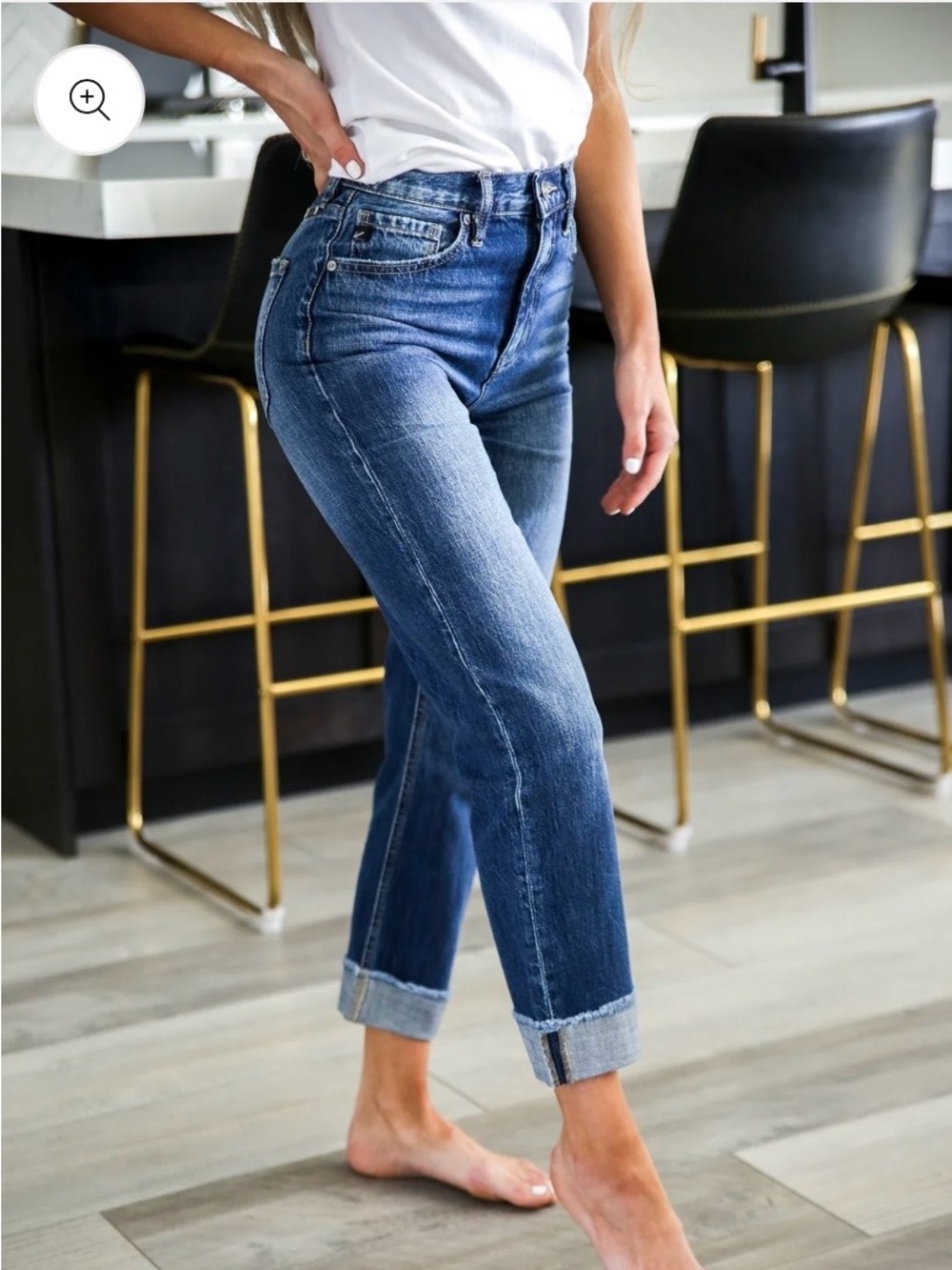 BNWT Kancan Cuffed Straight Leg Jeans